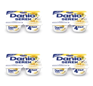Danio Serek homogenizowany o smaku waniliowym 520 g (4x130 g) X4