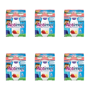 Actimel Kids o smaku truskawkowo-bananowym 4x100g X6