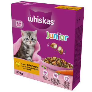 Sucha karma dla kota Whiskas Junior kurczak 800 g
