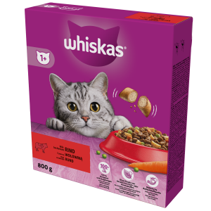 Sucha karma dla kota Whiskas 1+ wołowina 800 g