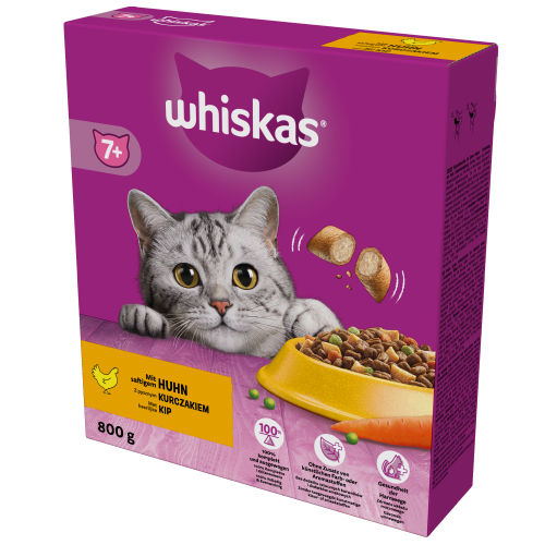 Sucha karma dla kota Whiskas 7+ kurczak 800g