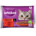 Klasyczne posiłki 1+ Sos z wołowiną i z kurczakiem Whiskas 340g (4x85g)