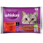 Klasyczne posiłki 1+ Sos z wołowiną i z kurczakiem Whiskas 340 g (4x85g)