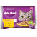 Drobiowa uczta 7+ Galaretka z kurczakiem i z indykiem Whiskas 340 g (4x85g)