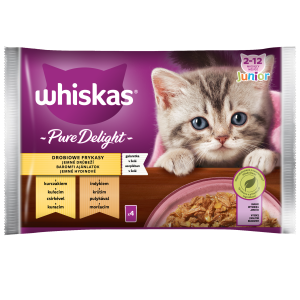 Drobiowe frykasy Galaretka z kurczakiem i z indykiem Whiskas 340 g (4x85g)