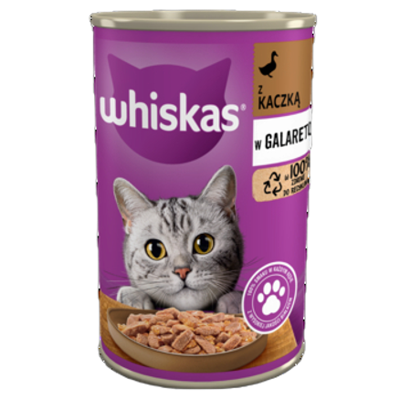 Mokra karma dla kota kaczka w galarecie Whiskas 400 g Mokra karma dla kota kaczka w galarecie Whiskas 400g