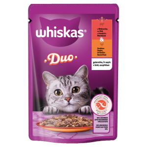 Saszetka dla kota wołowina i drób w galarecie Whiskas Duo 85 g