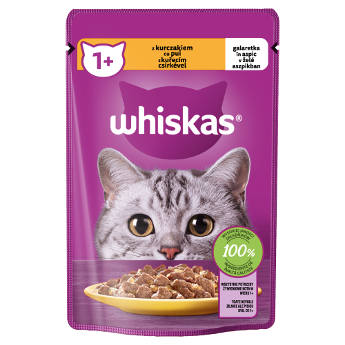 Saszetka dla kota kurczak w galarecie Whiskas 85 g Saszetka dla kota kurczak w galarecie Whiskas 85g