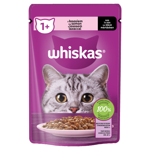 Saszetka dla kota łosoś w sosie Whiskas 85g