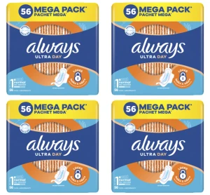 Always Ultra Day Normal Podpaski Ze skrzydełkami 56 szt. X4
