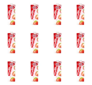 Mlekovita Mleko Wypasione UHT smak truskawka 1L X12