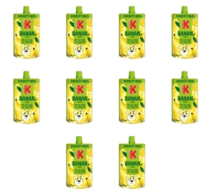 Kubuś Mus Banan Jabłko 200g X10