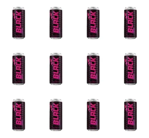Black Energy Zero Sugar Wild Strawberry Flavour 500 ml X12