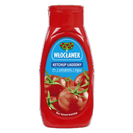 Ketchup łagodny Włocławek 480 g Ketchup łagodny Włocławek 480g