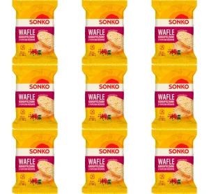 SONKO Wafle kukurydziane z pieprzem różowym 35g X9