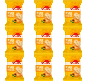 SONKO Wafle kukurydziane ze słonecznikiem 35g X9
