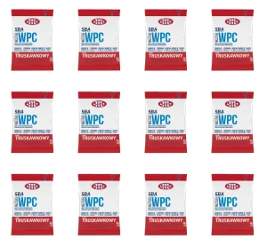 Mlekovita SBA WPC Koncentrat białek serwatkowych truskawkowy 30g X12