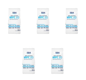 Mlekovita SBA WPC 80 Koncentrat białek serwatkowych naturalny 700g X5