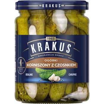 Ogórki korniszony z czosnkiem Krakus 500 g Krakus_Krakus_Ogorki_korniszony_z_czosnkiem_500_g_54797782_0_350_350.jpg