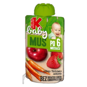 Kubuś Baby Mus po 6 miesiącu jabłko truskawka marchew 100 g