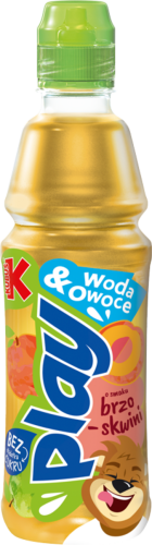 Kubuś Play! Woda i owoce jabłko brzoskwinia 400ml