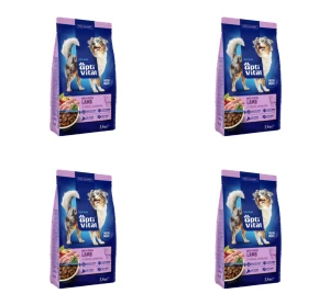 OptiVital karma sucha - pełnoporcjowa karma dla dorosłych psów FM z jagnięciną 2,4 kg X4