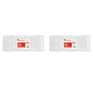 TG ECONOMY Papier toaletowy JUMBO „biały” 100 m 6R 2W 100% celuloza X2