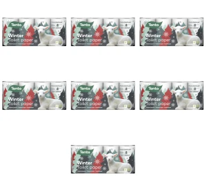 Tento Winter Decor papier toaletowy 3 warstwowy 8 rolek X7