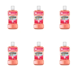 Listerine Smart Rinse Berry płyn do płukania jamy ustnej z zawartością fluorku 500 ml X6