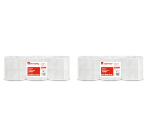 TG ECONOMY Papier toaletowy JUMBO „biały” 120 m 6R 2W 100% celuloza X2