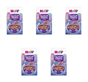 HiPP BIO Crunchy Musli Chrupiące Dinozaury, Owoce leśne, 300 g X5