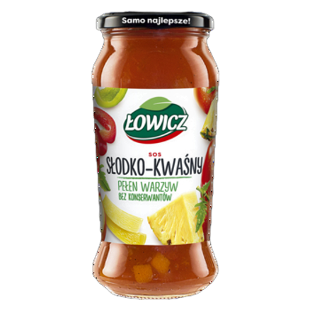 Sos słodko-kwaśny Łowicz 500 g Sos słodko-kwaśny Łowicz 500g