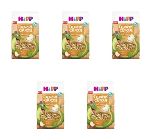 HiPP BIO Crunchy Musli Chrupiące Krokodyle, Jabłko-Cynamon, 300 g X5