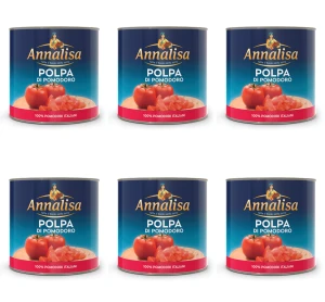 Pulpa Pomidorowa, krojone pomidory 2,5kg Annalisa X6
