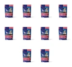 OptiVital Tasticks - karma uzupełniająca dla psów wszystkich ras - kabanosy z wołowiną i indykiem z dodatkiem spiruliny i szałwii 80g X10