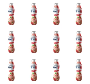 Bakoma SKYR pitny 0% cukru TRUSKAWKOWY 300 g X12