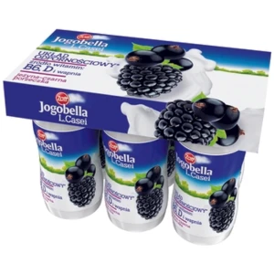 Jogobella L'Casei Jogurt Pitny MIX Pomarańcza/Jeżyna - czarna porzeczka 6x100g