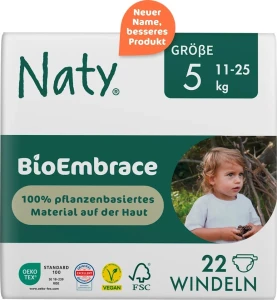 Ekologiczne pieluchy jednorazowe, rozmiar 5, 11-25 kg, 22 szt