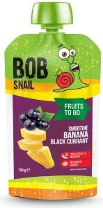 Smoothie banan-czarna- porzeczka  bez dodatku cukru 120g