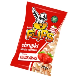 Flips Chrupki kukurydziane o smaku truskawkowym 70 g