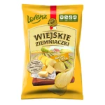 Wiejskie Ziemniaczki Chipsy ziemniaczane o smaku masła z solą 130 g