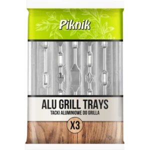 Tacka aluminiowa do grilla mini 230X160 mm 3 sztuki PIKNIK