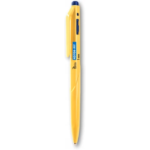 Długopis automatyczny 1mm niebieski, żółta obudowa KD708-NY TETIS 70943.jpg