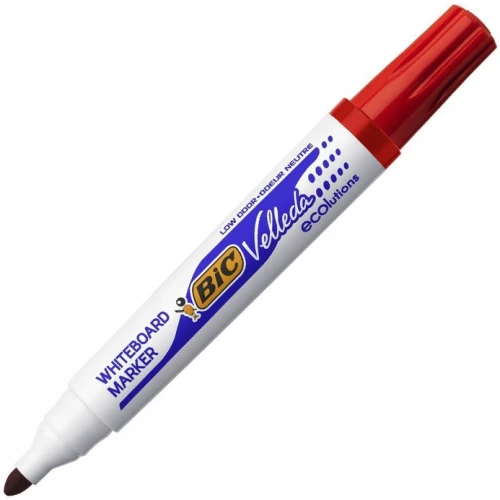 Marker VELLEDA 1701 suchościeralny czerwony BIC ECO okrągła końcówka 904939 30264.jpg