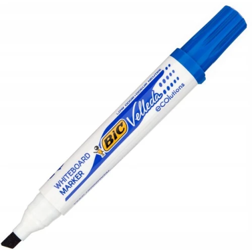 Marker VELLEDA 1751 suchościeralny niebieski BIC ECO ścięta końcówka 904947 25061.jpg