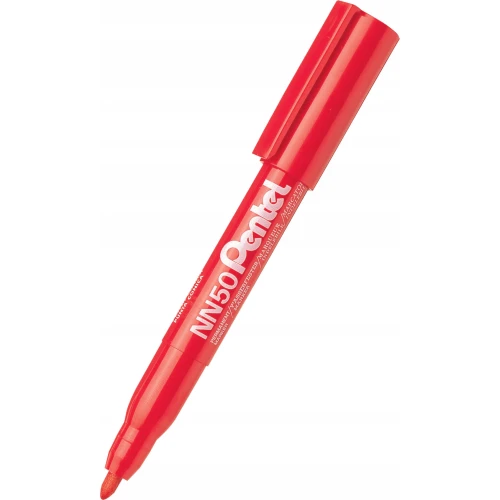 Marker permanentny NN50 czerwony okrągła końcówka PENTEL 49040.jpg