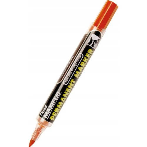 Marker permanentny NLF60 czerwony ścięty z tłoczkiem płynny tusz PENTEL 8212.jpg