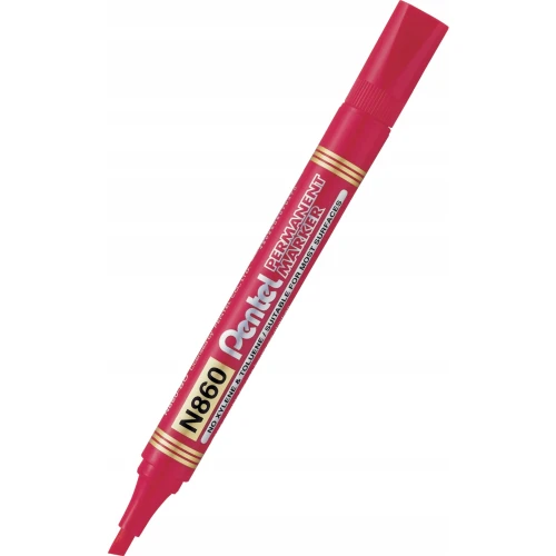 Marker permanentny N860 czerwony ścięta końcówka PENTEL 10312.jpg