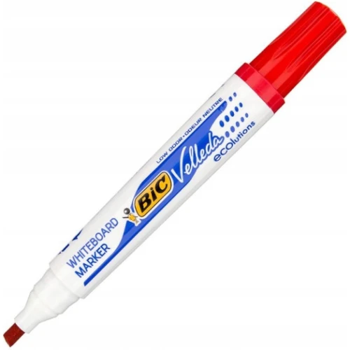 Marker VELLEDA 1751 suchościeralny czerwony BIC ECO ścięta końcówka 904948 17646.jpg