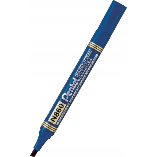Marker permanentny N860 niebieski ścięta końcówka PENTEL 19574.jpg